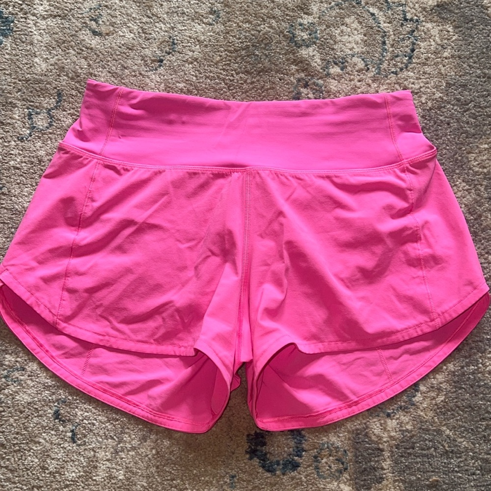 Lululemon speed up pink shorts size 4
